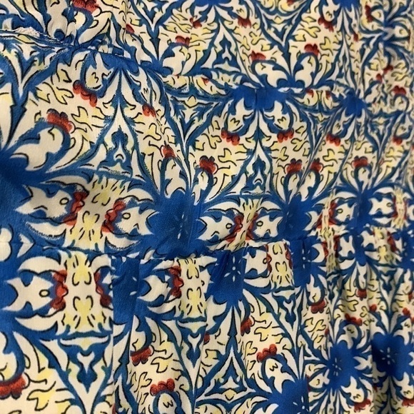 Paper Crane Blue and Beige Midi Dress - Picture 2 of 15